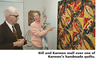bill and karmen streng and quilt