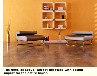 floor with furnitureconcrete 