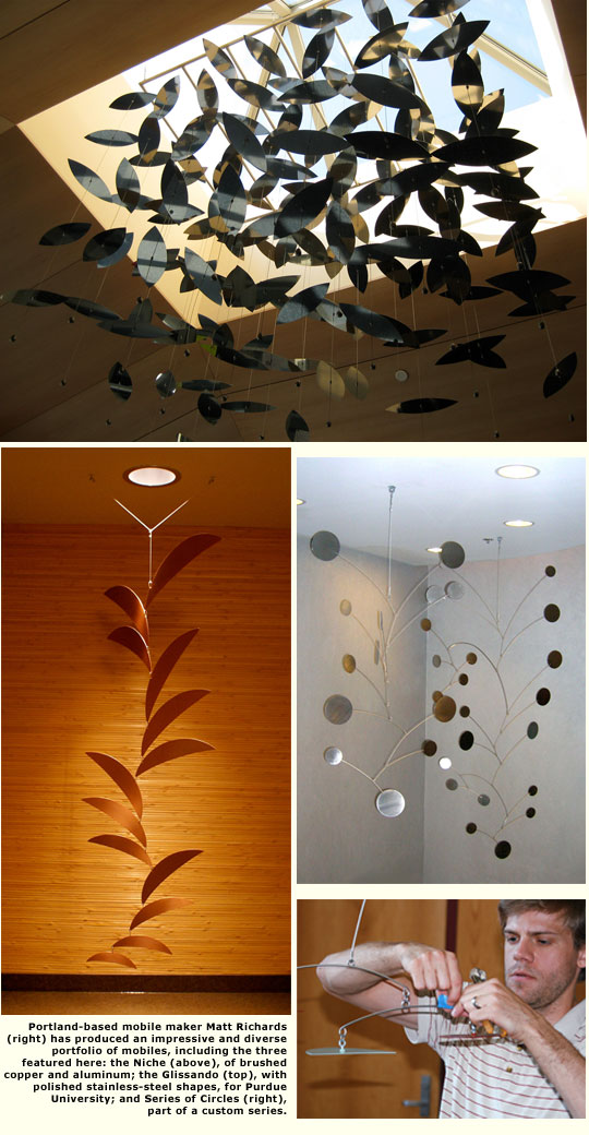 mobile maker and three of his mobiles