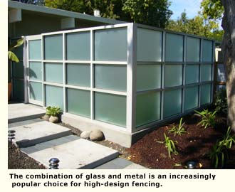 metal and glass fencing