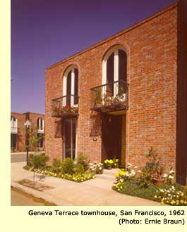 Geneva Terrace townhouse, San Francisco, 1962