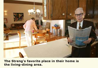 bill and karmen in living area