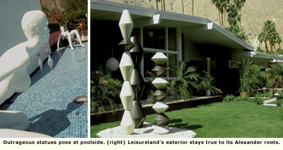 pools statues and rear exterior