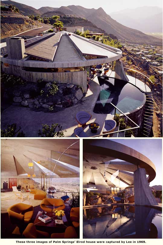 three images of the elrod house 1969