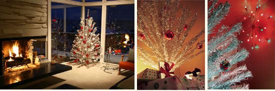 aluminum xmas trees 3 views