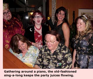 singing around the piano