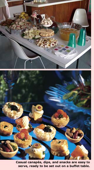 snacks on table