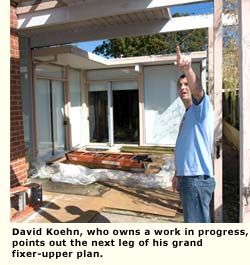 resident describing his remodeling plans