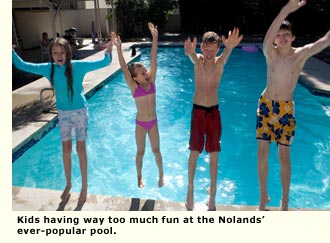 kids poolside
