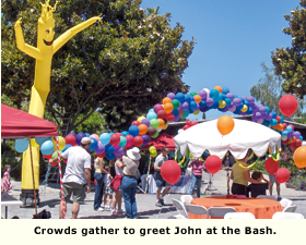 party scene baloons and neighbors