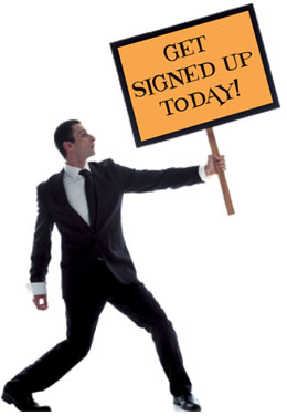 man with sign