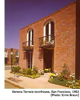 Geneva Terrace townhouse, San Francisco, 1962