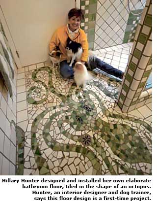 octopus shower tile design