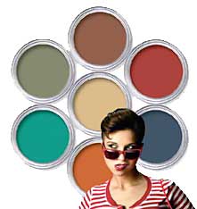 palettes and woman