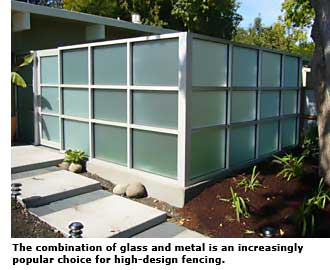 metal and glass fencing