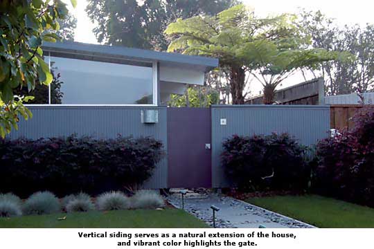 fence in front of house