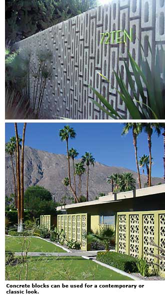 concrete block fences