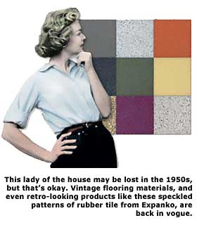 lady looking at tiles