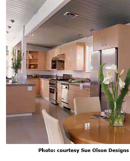 contemporary kitchen view