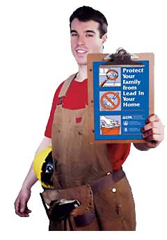man holding clipboard
