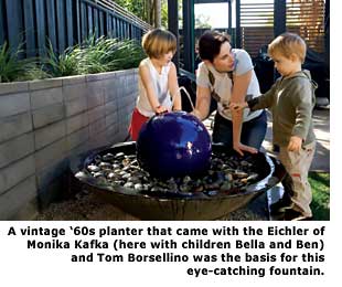 monica ben bella and fountain