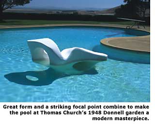 sculpture in pool