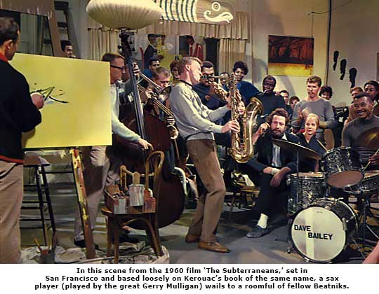 holywood movie still of gerry mulligan in subterranean