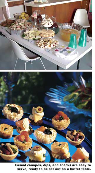 snacks on table