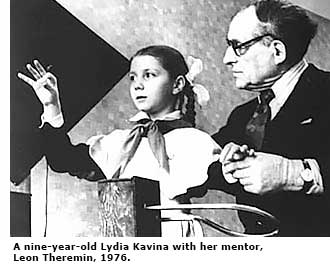 Kavina with her mentor theremin