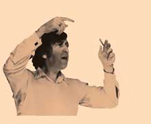 man conducting