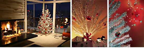 aluminum xmas trees 3 views