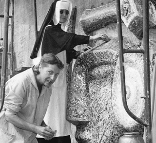 Louisa Jenkins and assistant, 1957.