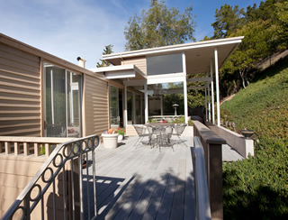 Crosby's backyard deck