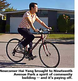 resident on bike