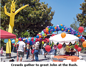 party scene baloons and neighbors
