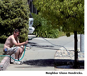 neighbor watering tree