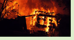 house burning