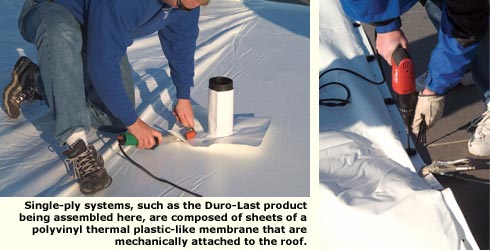 single ply roof assembly
