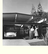 eichler house and waving couple